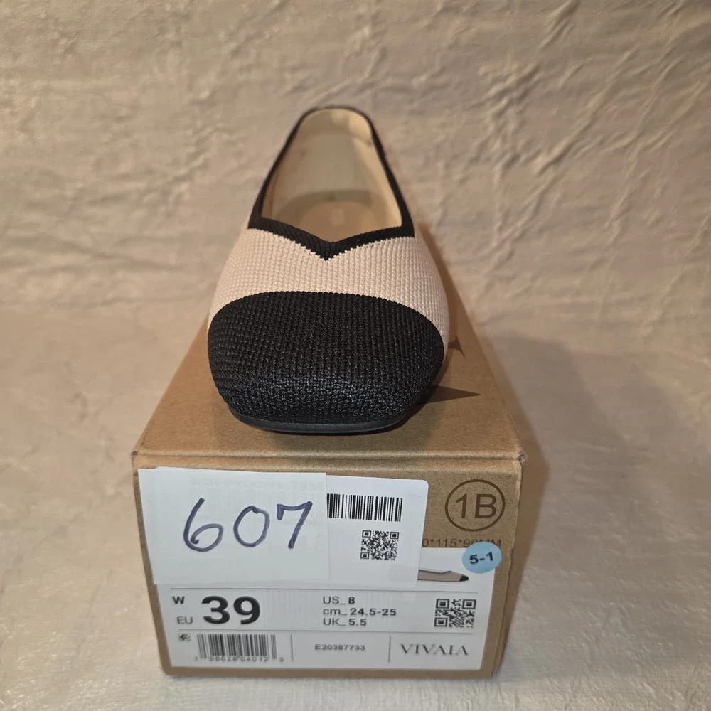 VIVAIA Margo 2.0 Square Toe Flats Comfort Arch Support Sustainable EU 39 US 8 - Picture 7 of 16